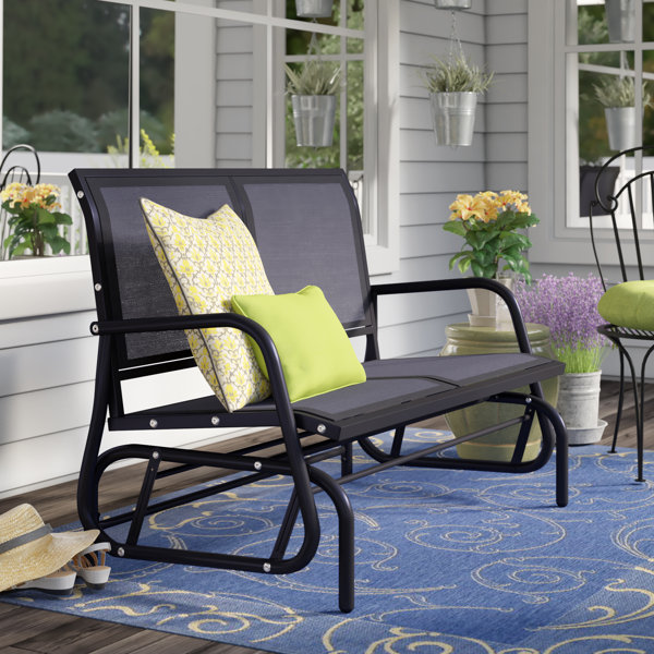 Wrought Iron Glider Bench Wayfair